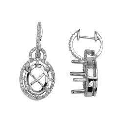 0.44 CTW Diamond Earrings 14K White Gold - REF-56K3W