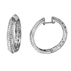 3.53 CTW Diamond Earrings 14K White Gold - REF-237R4K