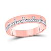 Image 1 : 1/4 CTW Womens Round Diamond Band Ring 14kt Rose Gold - REF-40W8H