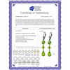 Image 2 : Genuine 6.3 ctw Peridot Earrings 14KT Rose Gold - REF-52A2K