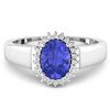 Image 3 : Natural 2.4 CTW Tanzanite & Diamond Ring 14K White Gold - REF-50X6K