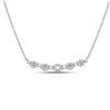 Image 1 : 1/3 CTW Womens Round Diamond Circle Bar Necklace 14kt Rose Gold - REF-45V2Y