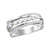 Image 1 : 1/2 CTW Womens Round Diamond Band Ring 14kt White Gold - REF-68V2Y