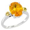 Image 1 : 2.64 CTW Citrine & Yellow Sapphire Ring 10K White Gold - REF-24W5F