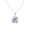 Image 1 : 0.03 CTW Diamond Necklace 14K White Gold - REF-23N4Y