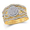 Image 1 : 1/2 CTW Round Diamond Bridal Wedding Ring 10kt Yellow Gold - REF-58T5V