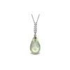 Image 1 : Genuine 5.38 ctw Amethyst & Diamond Necklace 14KT White Gold - REF-29M2T