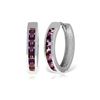 Image 1 : Genuine 1.20 ctw Amethyst Earrings 14KT White Gold - REF-56R7P