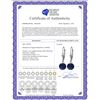 Image 2 : Genuine 3.3 ctw Sapphire Earrings 14KT White Gold - REF-45Z7N