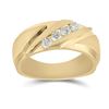 Image 1 : 1/2 CTW Mens Round Diamond Wedding Band Ring 14kt Yellow Gold - REF-129R5X