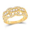 Image 1 : 1 CTW Womens Round Diamond Rounded Edge Band Ring 14kt Yellow Gold - REF-88T5V