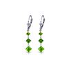 Image 1 : Genuine 4.79 ctw Peridot Earrings 14KT White Gold - REF-36X8M