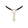 Image 1 : Genuine 7.5 ctw Green Amethyst & Pearl Necklace 14KT Rose Gold - REF-52M9T