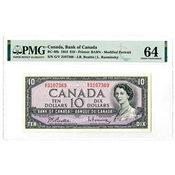 Bank of Canada. 1954. Issued "Modified Portrait" Banknote.