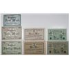 Image 1 : Bunzlau, Rochlitz, & Rudolstadt. 1918. Lot of 7 Issued Emergency Notgeld Banknotes.