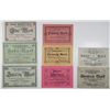 Image 1 : Passau, Penzberg, & Schweidnitz. 1918-1919. Lot of 8 Issued Emergency Notgeld Banknotes.