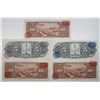 Image 2 : Banco de Mexico. 1953-1958. Lot of 5 Issued Notes.