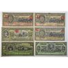 Image 1 : Various Mexican Issuers. 1914. Lot of 6 Issued Notes.