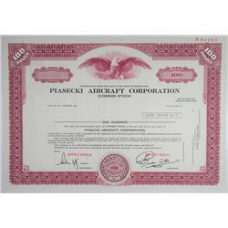 Piasecki Aircraft Corp., 1960-70's Specimen Stock Certificate