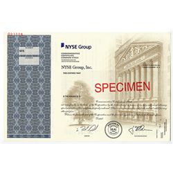 NYSE Group, Inc. 2006 Specimen Commemorative Stock Certificate