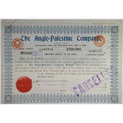 Anglo-Palestine Co. 1913 I/C Share Warrant