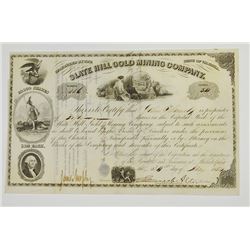 Slate Hill Gold Mining Co., 1854 I/U Stock Certificate