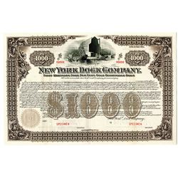 New York Dock Co., 1901 Specimen Bond.