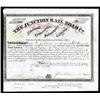 Image 1 : Junction Rail Road Company, 1867 I/U Stock Certificate