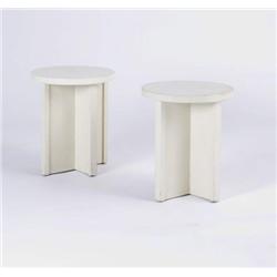 Rudolph Schindler Pair of circular stoo