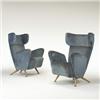 Image 1 : Giulio Minoletti pair of armchairs from