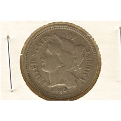 1866 THREE CENT PIECE (NICKEL)