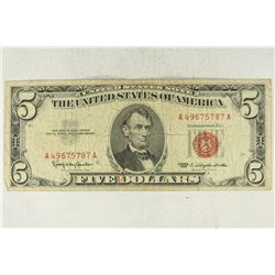 1963 $5 RED SEAL US NOTE