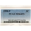 Image 3 : 1998-P JEFFERSON NICKEL PCGS MS64FS