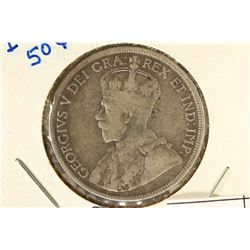 1911 NEWFOUNDLAND SILVER 50 CENTS