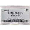 Image 3 : 2006-P MONTICELLO NICKEL PCGS MS64FS