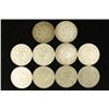 Image 1 : 10 ASSORTED 1957-1963 MEXICO .100 SILVER PESOS