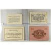 Image 2 : 4 ASSORTED GERMAN NOTGELDS 2-10 & 2-20 HELLERS