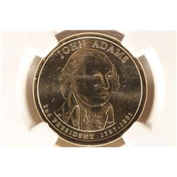 2007-D JOHN ADAMS PRESIDENTIAL DOLLAR NGC BU