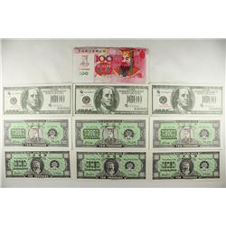 10 ASSORTED CHINESE HELL BANK NOTES