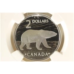 2004 CANADA SILVER $2 PROUD POLAR BEAR NGC PF69