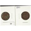 Image 1 : 1868 & 1882 SHIELD NICKELS