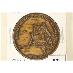 1 1/2'' BRONZE JULY 20TH, 1969 APOLLO 11 TOKEN