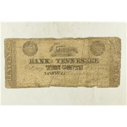 BANK OF TENNESSEE TEN CENTS OBSOLETE BANK NOTE