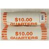Image 1 : 2-$10 ROLLS OF 2010-P & D HOTSPRINGS QUARTERS