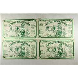 LARGE SIZE 4 PIECES OF 1973 POLITICAL BUCKS