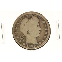 1893-S BARBER QUARTER BETTER DATE