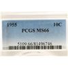 Image 3 : 1955 SILVER ROOSEVELT DIME PCGS MS66