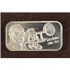 Image 1 : 1 TROY OZ .999 PURE SILVER INGOT SATCHMO 1900-1971