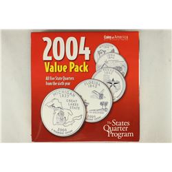 ALL 5-2004-P & D STATE QUARTERS SET IN 2004 VALUE