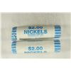 Image 1 : 2-$2 ROLLS OF 2005-D JEFFERSON NICKELS BU